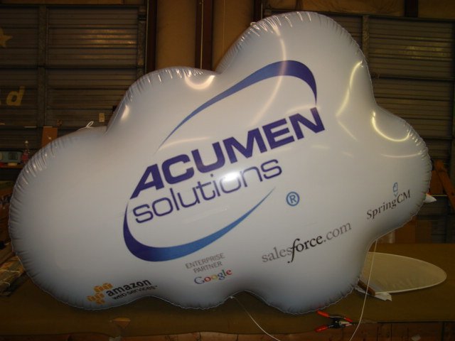 Acumen-SalesForce-Google cloud shape helium balloon