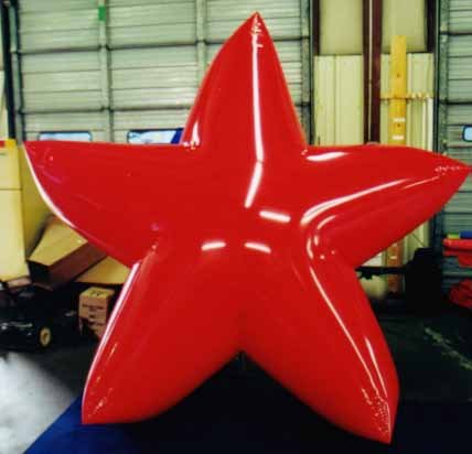 big star shape balloon red color