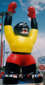 Custom Advertising Inflatables - Gorilla - yellow black big balloon