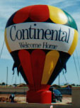 cold-air advertising balloon - Continental Homes banner