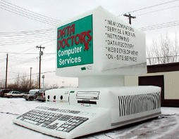 Computer advertising inflatable