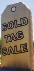 Gold Tag Sale and Red Tag Sale balloons - Gold Tag sale cold-air advertising inflatables available for sale and rent.
