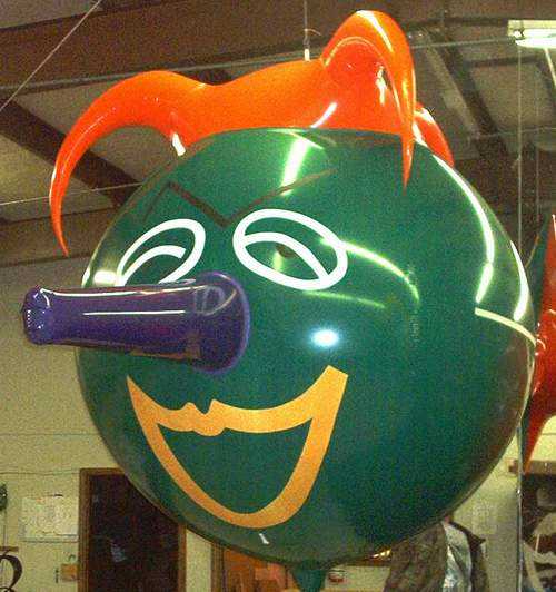 custom helium advertising balloon - green Jester