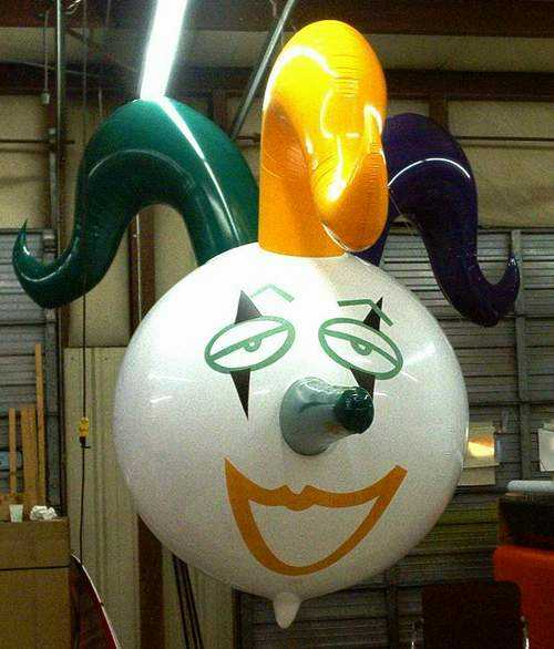 custom helium balloon - white Jester custom balloon