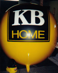 helium advertising balloon - KB Home Logo