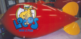 Advertising Blimp - Locos logo - 11 ft. helium blimp with logo on 2 sides from $725.00