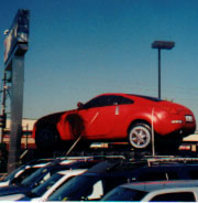 Car Balloons - giant auto inflatables - Nissan 350Z cold-air inflatable.