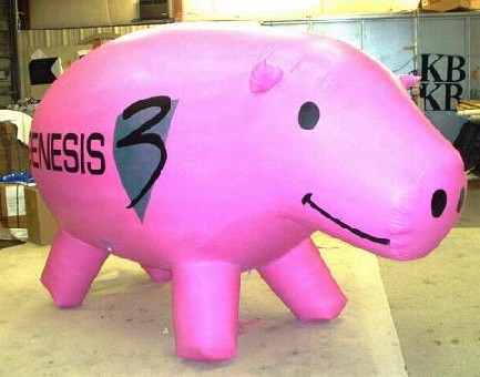 custom helium balloon - Pink Pig Inflatables