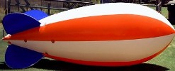 advertising blimps - $665.00 - choose your colors - we make our balloons in USA for fast turnaround. Choose advertising blimps body colors, fin colors and lettering colors.
