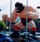 Wrestler Balloons - Masked Wrestler Balloons - Masked Wrestler inflatables - 25ft. Wrestler cold-air inflatable
