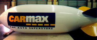 auto dealer blimp - Carmax logo