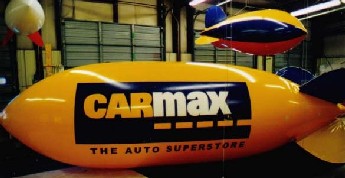 Advertising Blimp - CARMAX logo