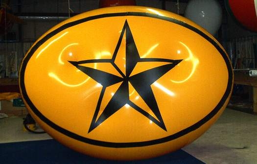custom advertising balloon - oval with artwork