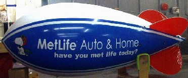 advertising blimp - 14ft. - Met Life logo