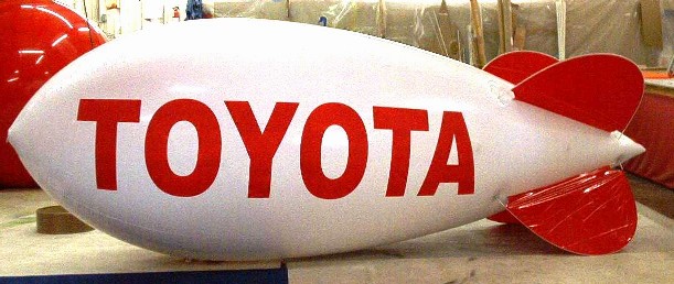 advertising blimp - Toyota logo