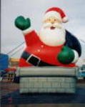 Santa inflatables and Santa Claus balloons available for sale and rent. Our Chimney Santa is a favorite.