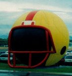 Football helmet balloon - giant football helmet cold-air inflatables available. Great traffic builders for your sale or event.