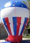 Giant Balloons - Hot air balloon shape cold-air advertising inflatables available for sale and rent.