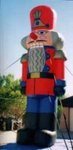 Nutcracker Christmas Inflatables - 25ft. tall Nutcracker cold-air advertising balloon for sale or rent.