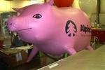 custom advertising balloon - pink pig custom helium balloon for sale.