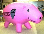 custom helium balloon - Pink Pig Inflatables