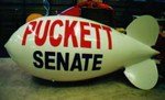 11 foot advertising blimp with simple artwork - Puckett Senate