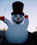 Snowman balloons - 23ft. tall snowman inflatable.