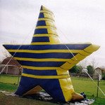 Star inflatables - Giant Star balloons available for purchase and rent.