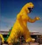 Zilla inflatables - 30ft. yellow Zilla cold-air advertising balloons for sale and rent.