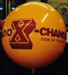 helium advertising balloon - Auto X logo