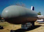 Blimp - 40' long cold-air inflatable.