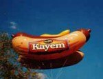 Hotdog - 25' long helium filled inflatable