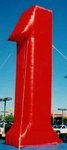 Giant Advertising Balloons - Advertising Inflatables - Giant 25ft. tall Number 1 balloon