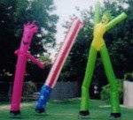 Dancing Balloons - Tube Dancers-Dancing Men Balloon - 20ft. plain tube w/blower - $488.00, All types of advertising balloons - air dancers available.
